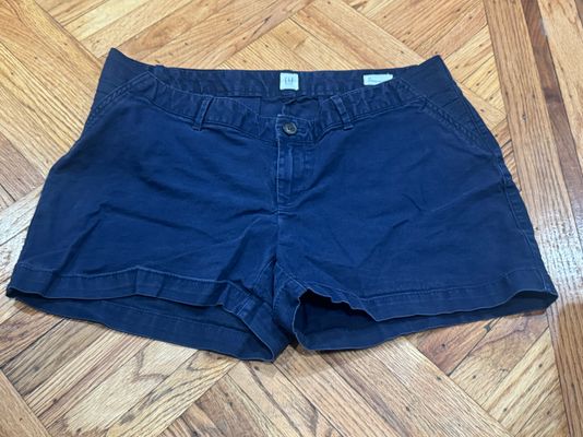 Gap summer shorts side elastic navy khaki Maternity sz 10 Women's - L