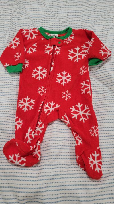 gerber LS fleece footed jumpsuit 0-3 Months