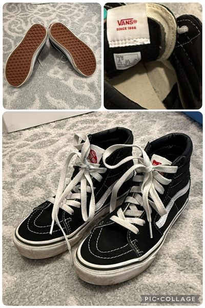 Vans Classic black high tops 2 (Big Kid)