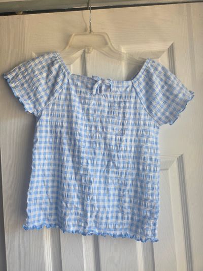 Brand new with tag Childrens place short sleeved s $22.95 blue/white plaid 10-12
