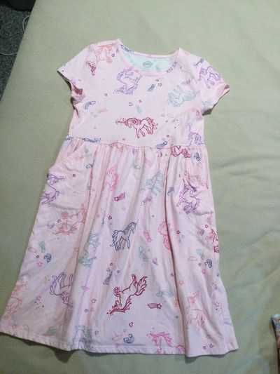 Wonder Nation Pink unicorn dress 10-12