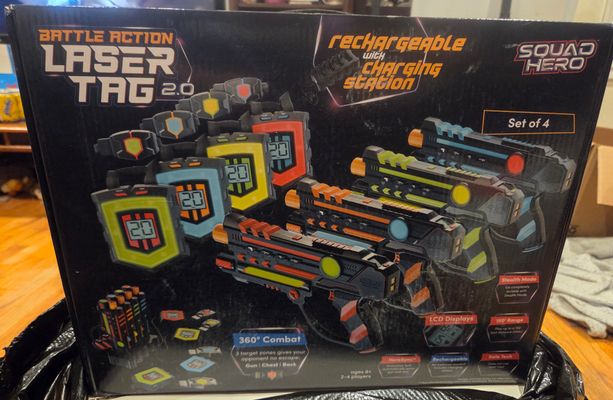 Battle Action Laser Tag 2.0 set of 4 used 1 time Retails $149