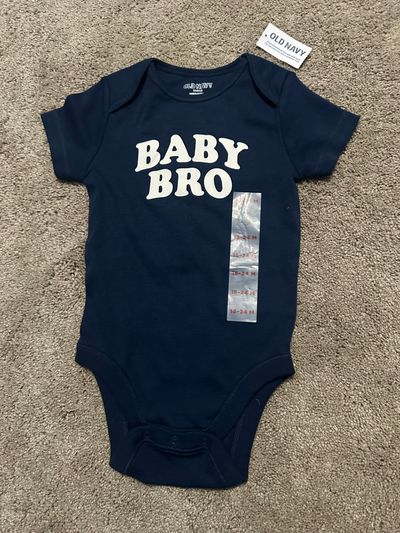 Old Navy NEW: Blue Baby Bro Bodysuit / onesie 18-24 Months