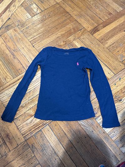 Polo rl long sleeve blue shirt sz 6  6T/6