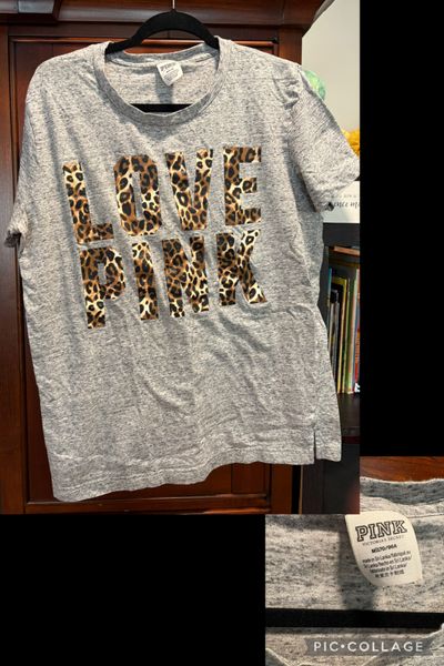 LOVE PINK GRY TEE  Women's - M