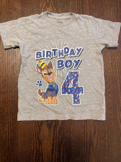Paw patrol bday shirt  3T