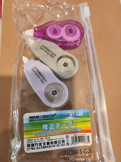 NEW correction tape set of 3 NEW correction tape set of 3