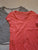 New York and company 2 tshirt set coral and black andwhite stripe Women's - M