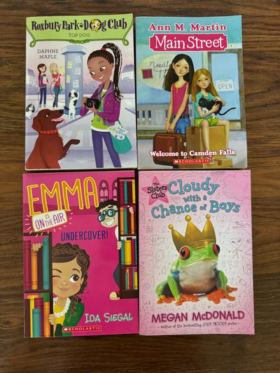 Scholastic 4 books Main Street, Top dog, Emma, cloudy with a chance of boys