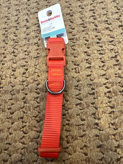 Brand new boots and Barkley medium dog collar Fits breeds similar to Boston terrier, beagle golden doodle