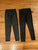 2 Piece Black Knit Polka Dot/Faux Leather Leggings Women's - S