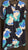 A NEW DAY BLUE GREEN WHITE FLOWERS ON NAVY Women's XXL 18