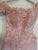 Long pink off the shoulder-tulle gown-size xs 0-2 Waist: 24in Bust 27in Top to bottom 50in Junior XS - 0