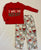 Just One You by Carters Long sleeve shirt and fleece pants set, Dear Santa 3T