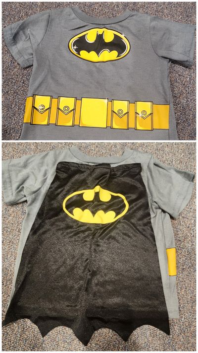 TM Comics Tshirt with a velcro cape, fits 2-3T 2T