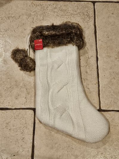 Wondershop at Target BNWT White Stocking w/ Fur