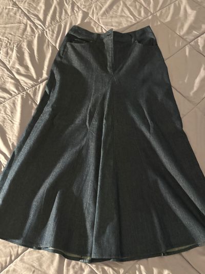 APPRAISAL Long Flare Denim Jean Skirt Women's 10