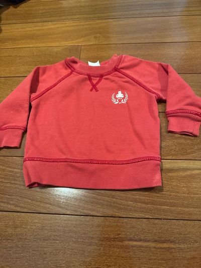 Gap sweatshirt, light red  6-12 Months