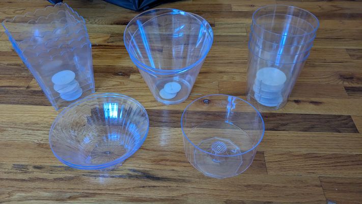 Amscan Set of 13 containers for candy table or other, various sizes