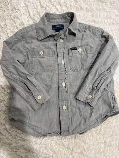 Polo Ralph Lauren Gray button down shirt 2T