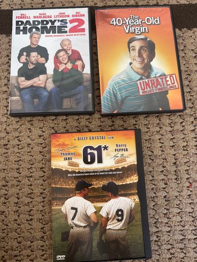 3 dvds home, 61, 40 year old dvd