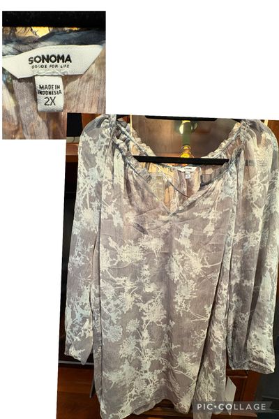 NEW!! SONOMA FLORAL  Women's 2X