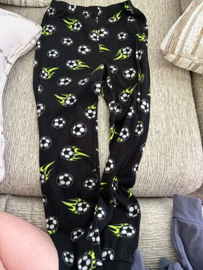 Primark Soccer fleece pj pants tag says 9 fits a bit snug 7-8