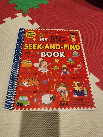 My Big Seek-and-Find Book by Roger Priddy, My Big Seek-and-Find Book by Roger Priddy, a 56-page spiral-bound