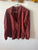 Uniqlo Tuxedo style burgundy blouse Women's - L