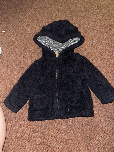 Carter's navy blue zip bear ear hoodie 6 Months