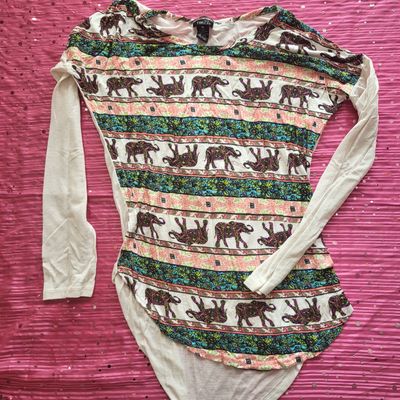 rue 21 soft multi color top with elepants Women's - XS