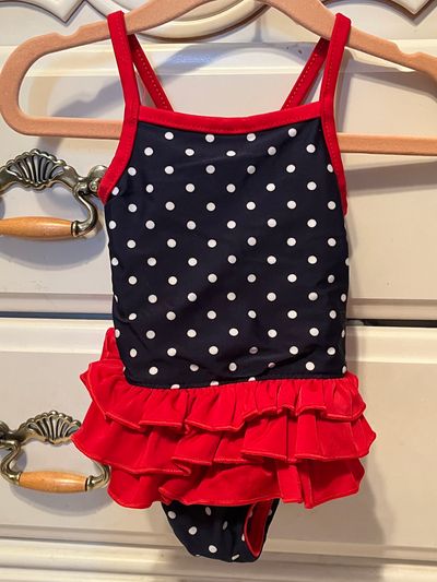 Carters 9 month patriotic bathing suit Great condition. Red white and blue with ruffle butt 9 Months