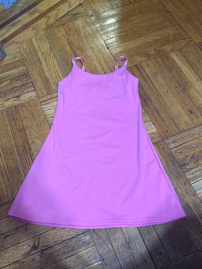 Girls pink athletic wear dress sports bra inside Sz 7/8 7-8