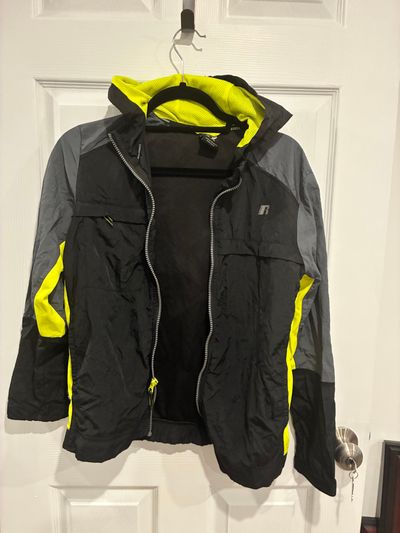 RUSSELL Black/yellow rain windbreaker 14-16