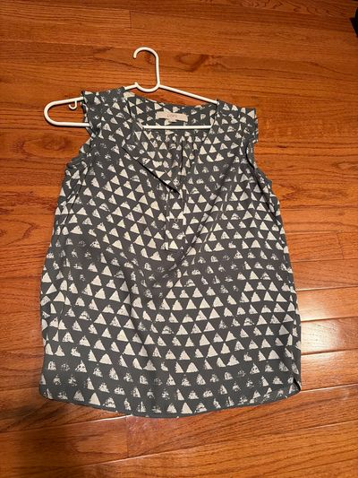 Loft XS grey and white triangle top  Women's - XS