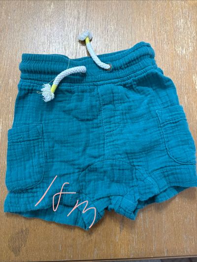 Cat n jack Teal shorts 18 Months