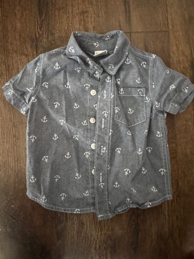 Gymboree Anchor Button Down Shirt  6-12 Months