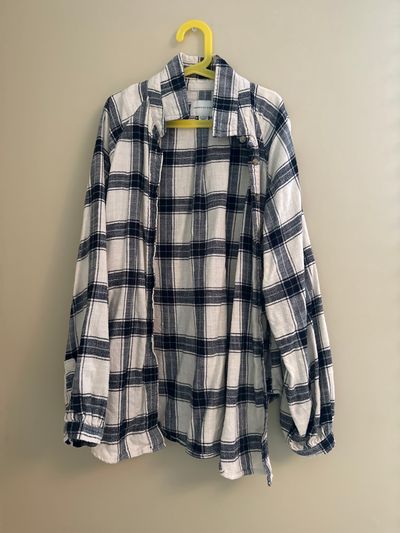 American Eagle White/Black Flannel Women's - XS