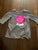 Cat & Jack size XS 4/5 Gray 3/4 in sleeve message changing shirt 4T