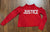 Justice Red cut out shoulder justice shirt 14-16