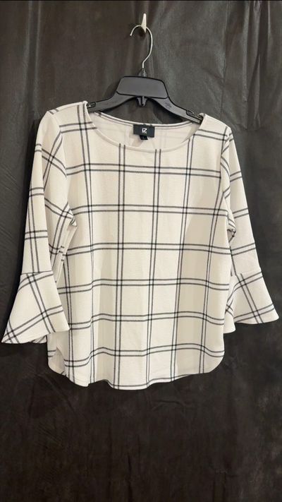 IZ BYER WHIT WITH BLACK STRIPES Women's - L