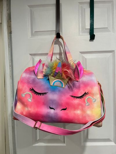 Unicorn Duffle Bag with shoulder strap unicorn duffle bag rainbow shoulder strap