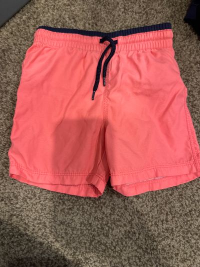 Old Navy bathing suit bottoms Salmon colored with drawstring 18-24 Months