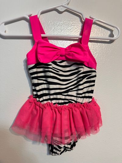 Koala Baby Hot Pink & Zebra Print Bathing Suit 9 Months