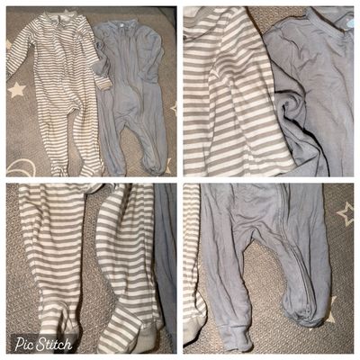 Cloud island Set of 2 feetie pajamas 6-9 Months