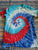 Lands End Red Whire and Blue Tie Dye T Shirt 10-12