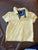 DKNY Pale lime green short sleeve shirt denim accents 2T