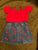 SHEIN Crop top and jean short set 18-24 Months