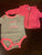 Carters 3 months. Onesie and zip up pink sweater 3 Months