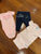 Two Gerber onesies 0 to 3 months and blue ruffle Pants 0 to 3 months 0-3 Months